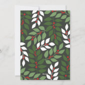 フォトベリモダンーeucalyptus枝クリスマス シーズンカード (裏面)