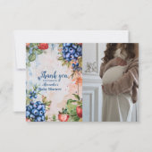 フォトベリースイートワイルドベリーベビーシャワー サンキューカード (正面)