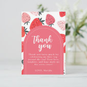 フォトベリーファースト誕生日1stストロベリーアーチ サンキューカード (スタンド正面)