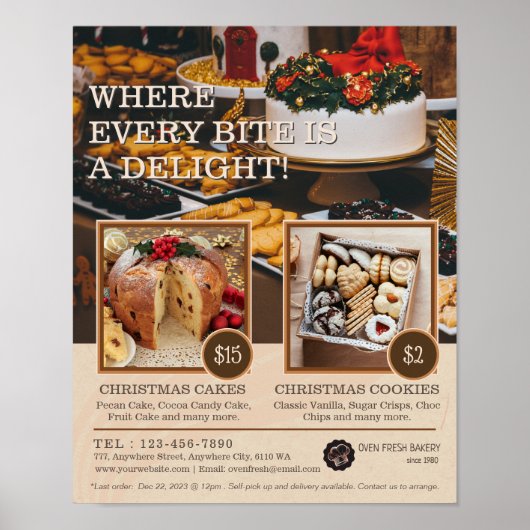 フォトベーカリーのビジネスプロモーション広告の追加 ポスター (正面)