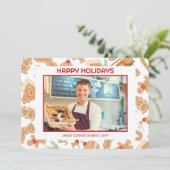 フォトベーカリージンジャーブレッドサンキューホリデーカード 招待状 (スタンド正面)