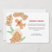 フォトベーカリージンジャーブレッドサンキューホリデーカード 招待状 (裏面)