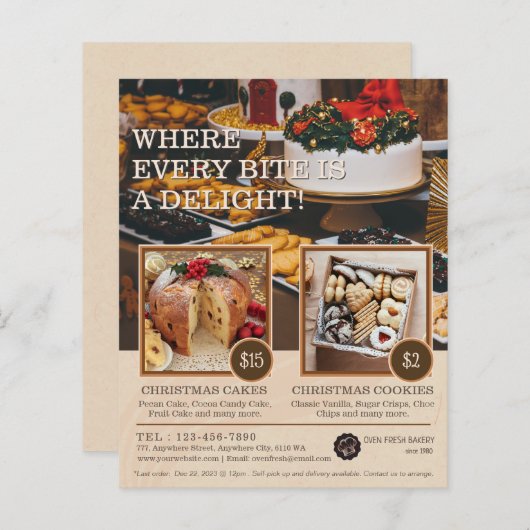 フォトベーカリービジネスのプロモーションのチラシの追加 (正面/裏面)