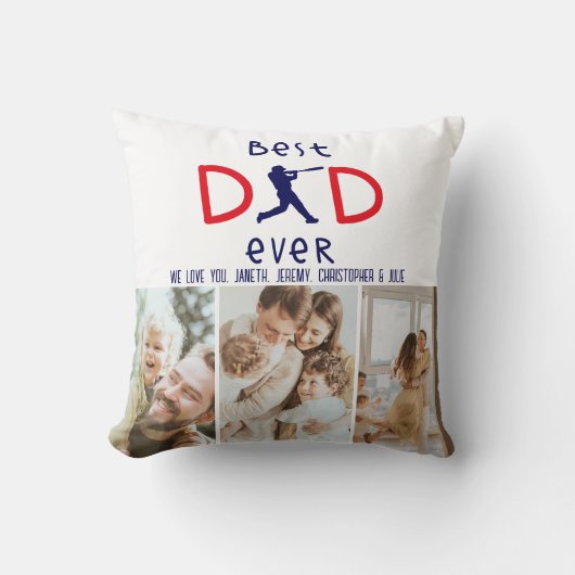 フォトベースボールキープサク愛する父の日 クッション (正面)