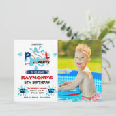 フォトベースボールプールパーティー 招待状 (スタンド正面)