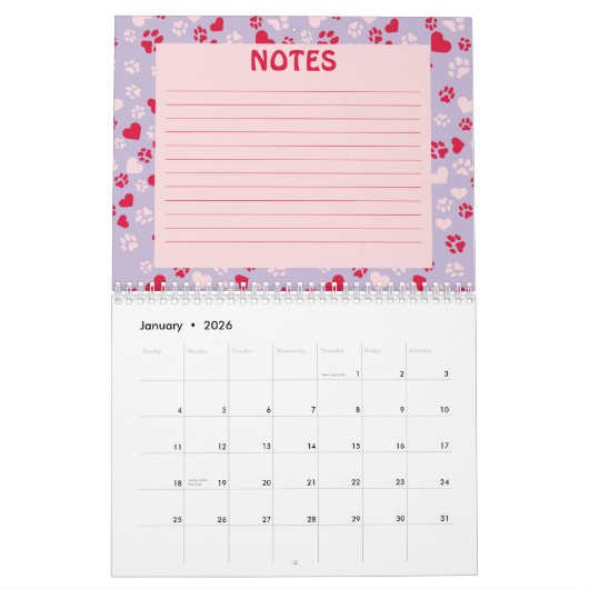 フォトペカスタムー印刷パターンカレンダー2025 カレンダー (1月 2026)