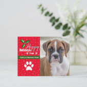 フォトペットのクリスマス用はがき ポストカード (スタンド正面)
