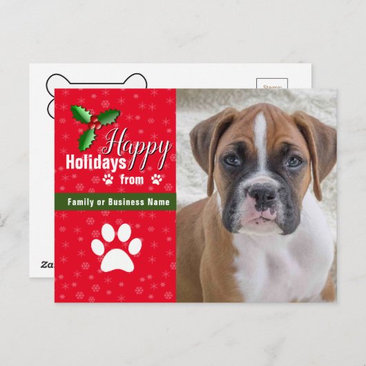 フォトペットのクリスマス用はがき ポストカード (正面/裏面)