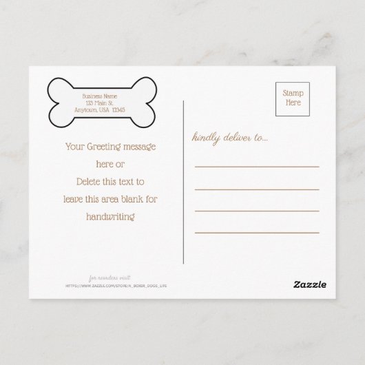 フォトペットのクリスマス用はがき ポストカード (裏面)