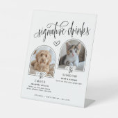 フォトペットの結婚シグネチャードリンク2 台座サイン (正面)