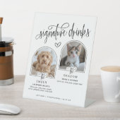 フォトペットの結婚シグネチャードリンク2 台座サイン (インサイチュ)