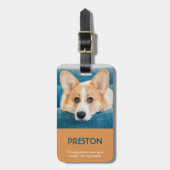フォトペットキャリアラベル ラゲッジタグ (正面縦)