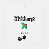フォトペットクリスマスキャット子猫の名前 メタルオーナメント (裏面)
