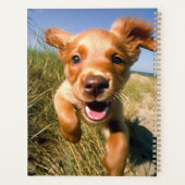 フォトペットドッグ金ゴールドホワイトネームシンプル2025 プランナー手帳 (裏面)