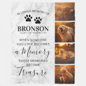 フォトペットメモリアル記念の大理石 フリースブランケット (正面)