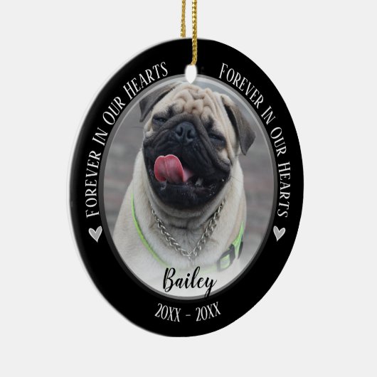 フォトペットメモリアル記念オーナメント セラミックオーナメント (右)