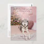 フォトペット洗練されたクリスマスパーティー ポストカード (正面/裏面)