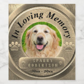 フォトペット記念碑の追加 ワインラベル (シングルラベル)