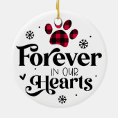 フォトペパーソナライズされたット記念オーナメント セラミックオーナメント (裏面)