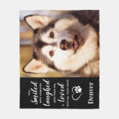 フォトペパーソナライズされたット記念碑 フリースブランケット (正面)