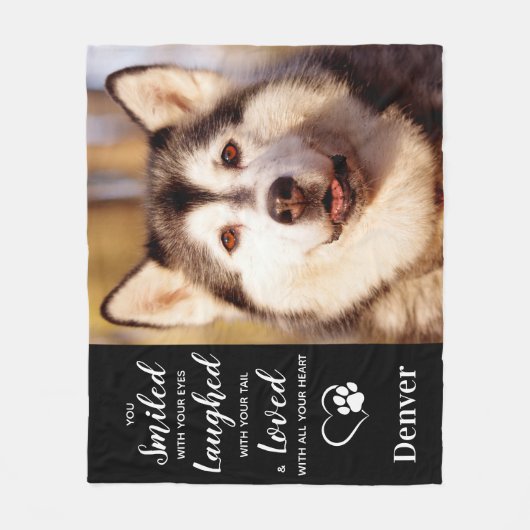 フォトペパーソナライズされたット記念碑 フリースブランケット (正面)