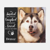 フォトペパーソナライズされたット記念碑 フリースブランケット (正面(横))