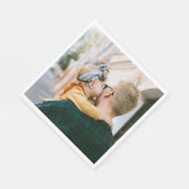 フォトペパーソナライズされたーパーナプキン1枚 スタンダードランチョンナプキン (角)