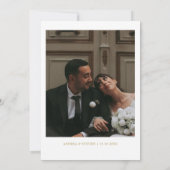 フォトホッエレガントトシャンパンボホニュートラル結婚ズ 招待状 (裏面)