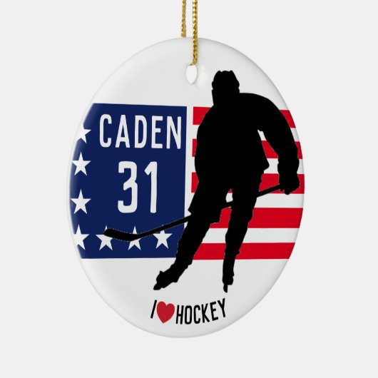 フォトホッケーパーソナライズされたオーナメント セラミックオーナメント (右)