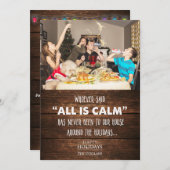 フォトホリデーおもしろいクリスマスグリーティングカード (正面/裏面)