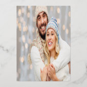 フォトホリデーカードウォーターカラーライトハウス 箔シーズンカード (裏面)