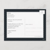 フォトホリデーカードシャルボードグリッターブラック金ゴールド シーズンポストカード (裏面)