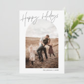 フォトホリデーカード |アーチ型フォトクリスマスカード 招待状 (スタンド正面)