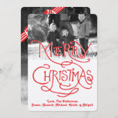 フォトホリデーカード：アーティザンクラフトメリークリスマス シーズンカード (正面/裏面)