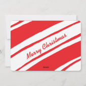 フォトホリデーカード：キャンディーケーンハート写真 シーズンカード (裏面)