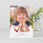 フォトホリデーカード |バッファローチェックサンタフランネル シーズンカード (スタンド正面)