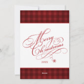 フォトホリデーカード |バッファローチェックサンタフランネル シーズンカード (裏面)