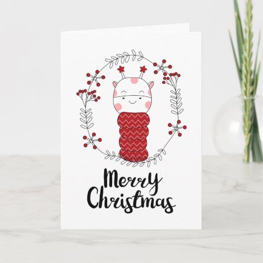 フォトホリデーカード | Merry Christmasキリン シーズンカード (正面)