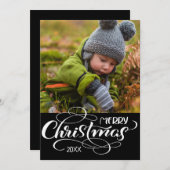 フォトホリデーカード | Merry Christmas応援 シーズンカード (正面/裏面)