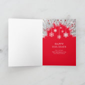 フォトホリデーカード | Winter Christmas Snowflaks シーズンカード (内部)