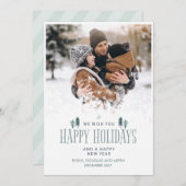 フォトホリデークリスマスグリーティングカード (正面/裏面)