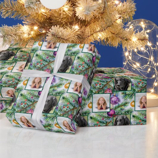 フォトホリデークリスマスツリー ラッピングペーパー (クリスマス)