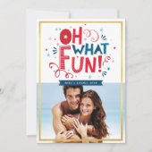 フォトホリデータイポグラフィクールフェスティバルああ何おもしろい シーズンカード (正面)