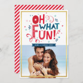 フォトホリデータイポグラフィクールフェスティバルああ何おもしろい シーズンカード (正面/裏面)