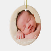 フォトホリデーデコーシンプルルモダンスノーフレーク赤 セラミックオーナメント (右)