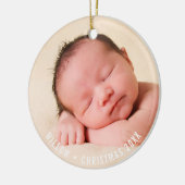 フォトホリデーデコーシンプルルモダンスノーフレーク赤 セラミックオーナメント (左)