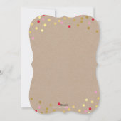 フォトホリデーバナースタイリッシュ金ゴールド紙吹雪 シーズンカード (裏面)