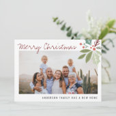 フォトホリデーベリーリーフのクリスマスムービング 案内状 (スタンド正面)