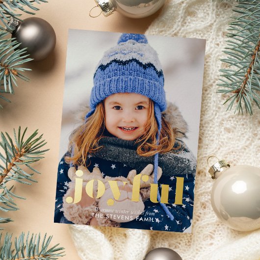 フォトホリデーモダンを楽しむ 箔シーズンカード