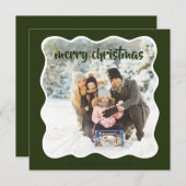 フォトホリデーモダングリーン シーズンカード (正面/裏面)
